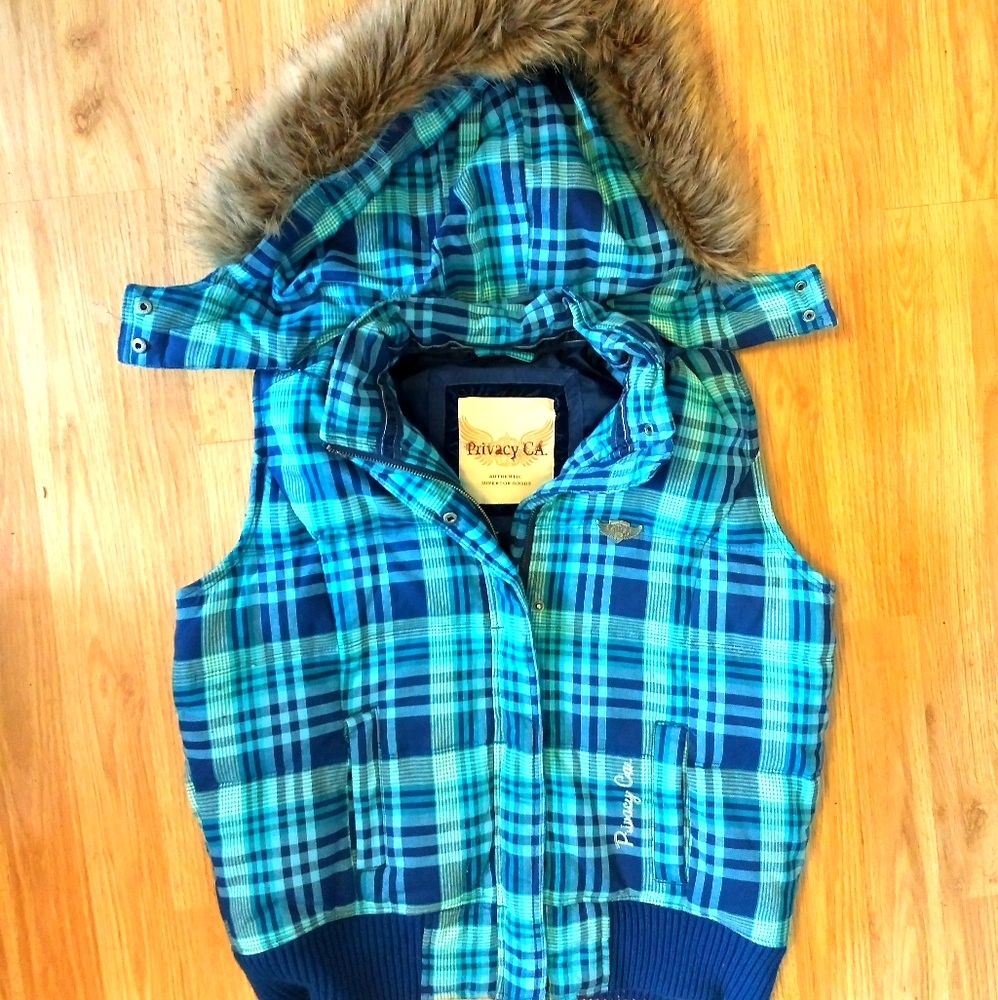 Privacy CA feather down vest SZ S